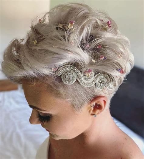 pixie cut wedding hairstyles for very short hair